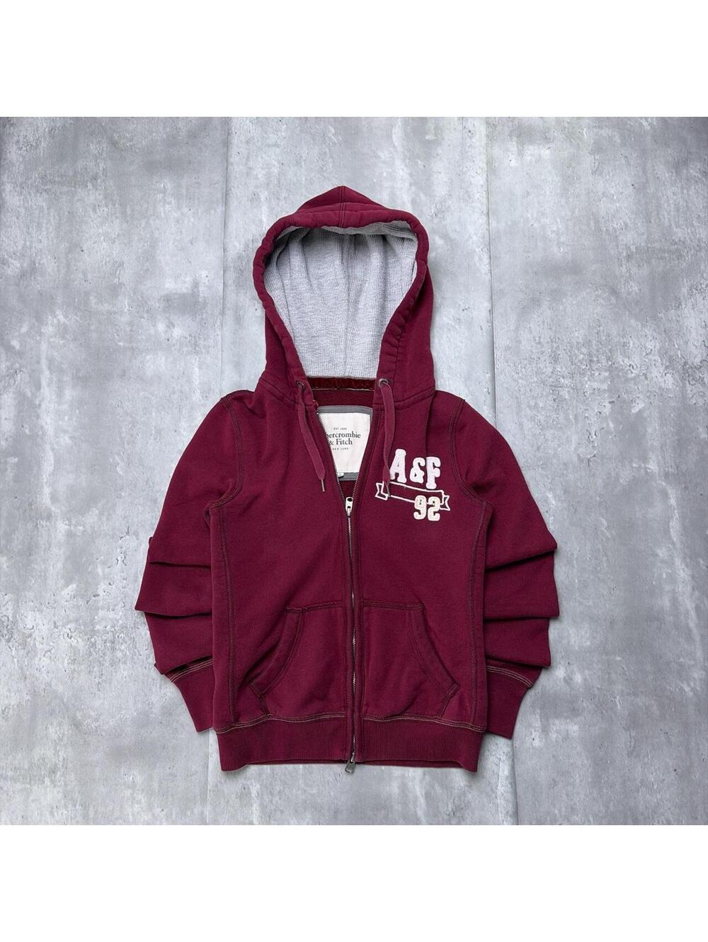 Y2K Abercrombie & Fitch Grunge Thermal Skater Zip Up Hoodie
